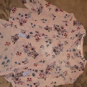 beautiful pink floral blouse